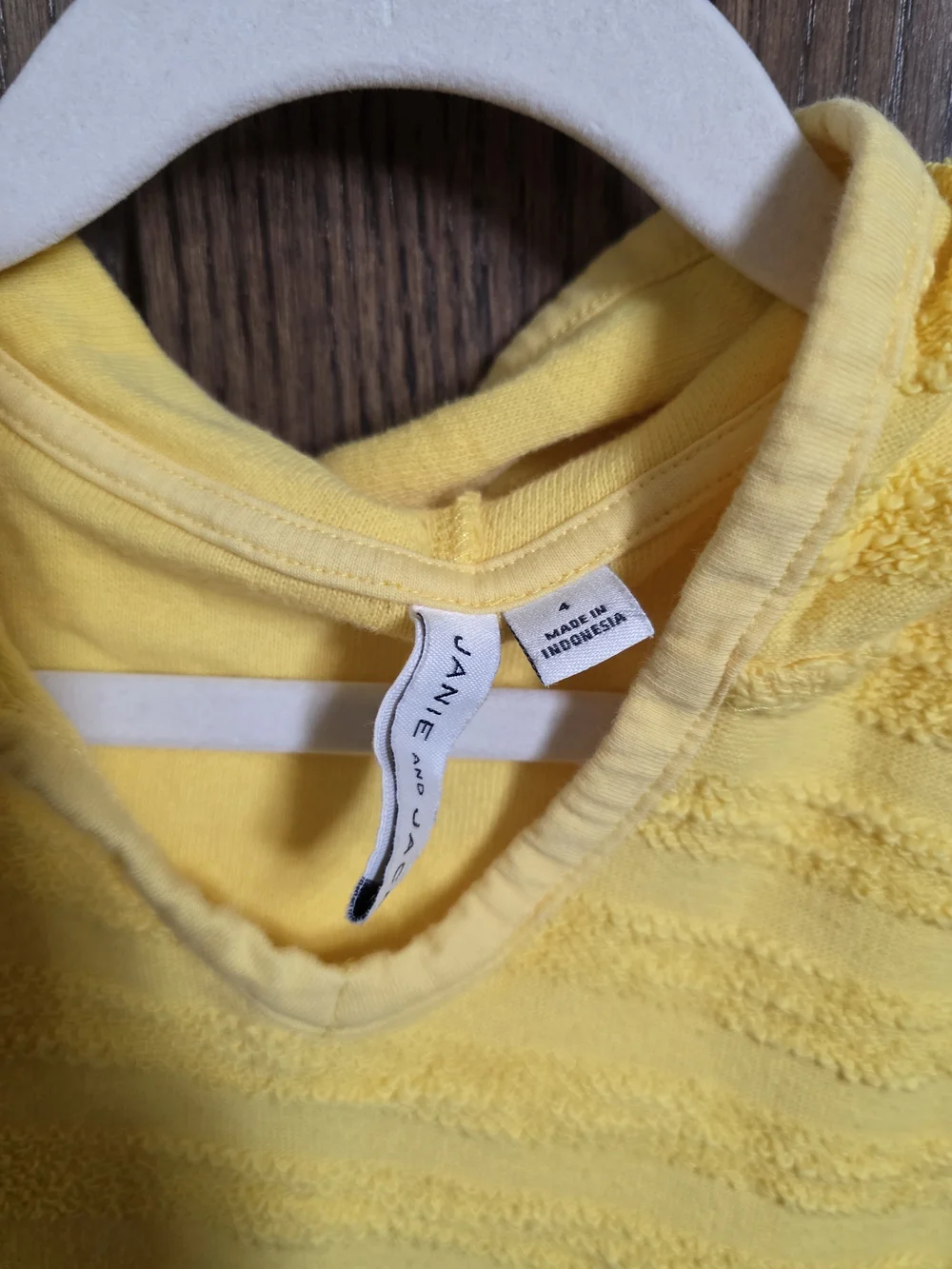 Janie & Jack Yellow Hooded Terry Poncho Top